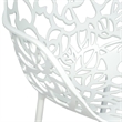 LeisureMod Devon 5-Piece Aluminum Dining Set with Table and 4 Armchairs White