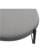 LeisureMod Euston Wicker Bar Stool with Black Metal Frame and Footrest Gray