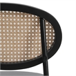 LeisureMod Euston Wicker Bar Stool with Black Metal Frame and Footrest Gray