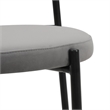 LeisureMod Euston Wicker Bar Stool with Black Metal Frame and Footrest Gray