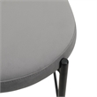 LeisureMod Euston Wicker Bar Stool with Black Metal Frame and Footrest Gray