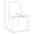 LeisureMod Tule Dining Chair with Leather Seat Black/White