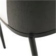 LeisureMod Tule Dining Chair with Leather Seat Black/White