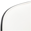 LeisureMod Tule Dining Chair with Leather Seat Black/White
