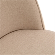 LeisureMod Tule Dining Chair with Velvet Seat Natural Wood/Brown