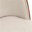 LeisureMod Tule Dining Chair with Velvet Seat Walnut/Beige