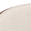 LeisureMod Tule Dining Chair with Velvet Seat Walnut/Beige