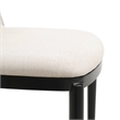 LeisureMod Tule Dining Chair with Velvet Seat Walnut/Beige