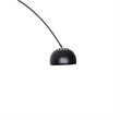 Leisuremod Arco Floor Lamp with Black Marble Base and Metal Lamp Shade Black
