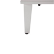 Leisuremod Walbrooke Square Patio Fire Pit Table with Aluminum Slats Frame White