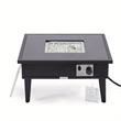 Leisuremod Walbrooke Square Patio Fire Pit Table with Aluminum Frame Black