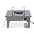 Leisuremod Walbrooke Square Patio Fire Pit Table with Aluminum Frame Gray