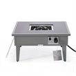Leisuremod Walbrooke Square Patio Fire Pit Table with Aluminum Frame Gray