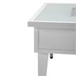 Leisuremod Walbrooke Square Patio Fire Pit Table with Aluminum Frame White