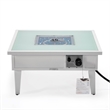Leisuremod Walbrooke Square Patio Fire Pit Table with Aluminum Frame White
