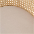 LeisureMod Ervilla Bar Stool with White Powder Coated Metal Frame Set of 2 Beige