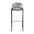 LeisureMod Devon Modern Bar Stool with Powder Coated Aluminum Frame Black