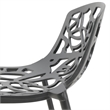 LeisureMod Devon Modern Bar Stool with Powder Coated Aluminum Frame Black