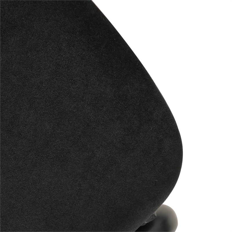 LeisureMod Ervilla Bar Stool with Black Powder Coated Metal Frame Black
