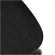 LeisureMod Ervilla Bar Stool with Black Powder Coated Metal Frame Black