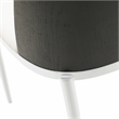 LeisureMod Tule Modern Dining Chair with Leather Seat Black/White