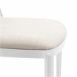 LeisureMod Tule Modern Dining Chair with Velvet Seat Walnut/Beige