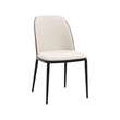 LeisureMod Tule 9-Piece Mid-Century Velvet Dining Set in Walnut/Beige