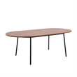 LeisureMod Tule 9-Piece Mid-Century Velvet Dining Set in Walnut/Beige