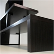 LeisureMod Orford TV Stand with Wood Shelves and Iron Legs Phantom Gray