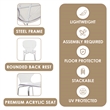 LeisureMod Oyster Plastic Barstool with Steel Frame in Chrome Finish Clear