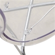 LeisureMod Oyster Plastic Barstool with Steel Frame in Chrome Finish Clear