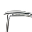 LeisureMod Oyster Plastic Barstool with Steel Frame in Chrome Finish Smoke