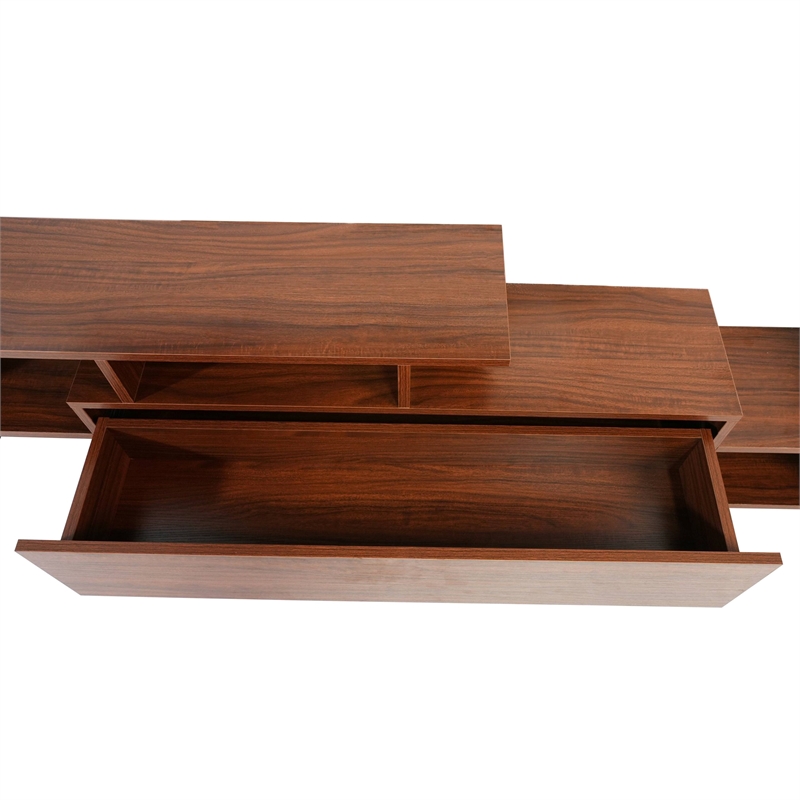 LeisureMod Surrey Mid-Century Wood TV Stand for TVs up to 60