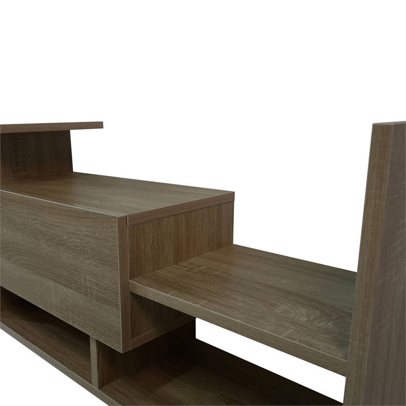 LeisureMod Surrey Mid-Century Wood TV Stand for TVs up to 60