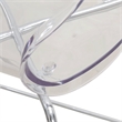 LeisureMod Oyster Plastic Barstool with Steel Frame Set of 2 Clear