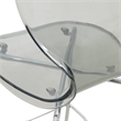LeisureMod Oyster Plastic Barstool with Steel Frame Set of 2 Smoke