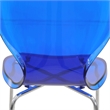 LeisureMod Oyster Plastic Barstool with Steel Frame Set of 2 Blue