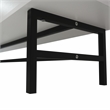 LeisureMod Rochester TV Stand with MDF Cabinet and Iron Legs White