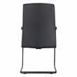 LeisureMod Evander Faux Leather Office Chair with Aluminum Frame Black