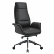 LeisureMod Summit Faux Leather High-Back Office Chair with Swivel Black
