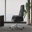 LeisureMod Summit Faux Leather High-Back Office Chair with Swivel Black