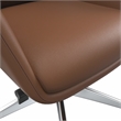 LeisureMod Summit Faux Leather High-Back Swivel Office Chair in Dark Brown