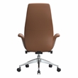 LeisureMod Summit Faux Leather High-Back Swivel Office Chair in Dark Brown