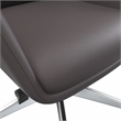 LeisureMod Summit Faux Leather High-Back Office Chair with Swivel Gray