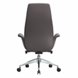 LeisureMod Summit Faux Leather High-Back Office Chair with Swivel Gray