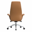 LeisureMod Summit Faux Leather High-Back Office Chair with Swivel Acorn Brown