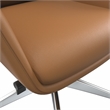 LeisureMod Summit Faux Leather High-Back Office Chair with Swivel Acorn Brown
