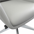 LeisureMod Summit Faux Leather High-Back Office Chair with Swivel White