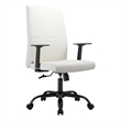 LeisureMod Evander Faux Leather Office Chair with Adjustable Height White