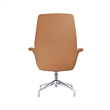LeisureMod Summit Faux Leather Office Chair with Adjustable Height Black